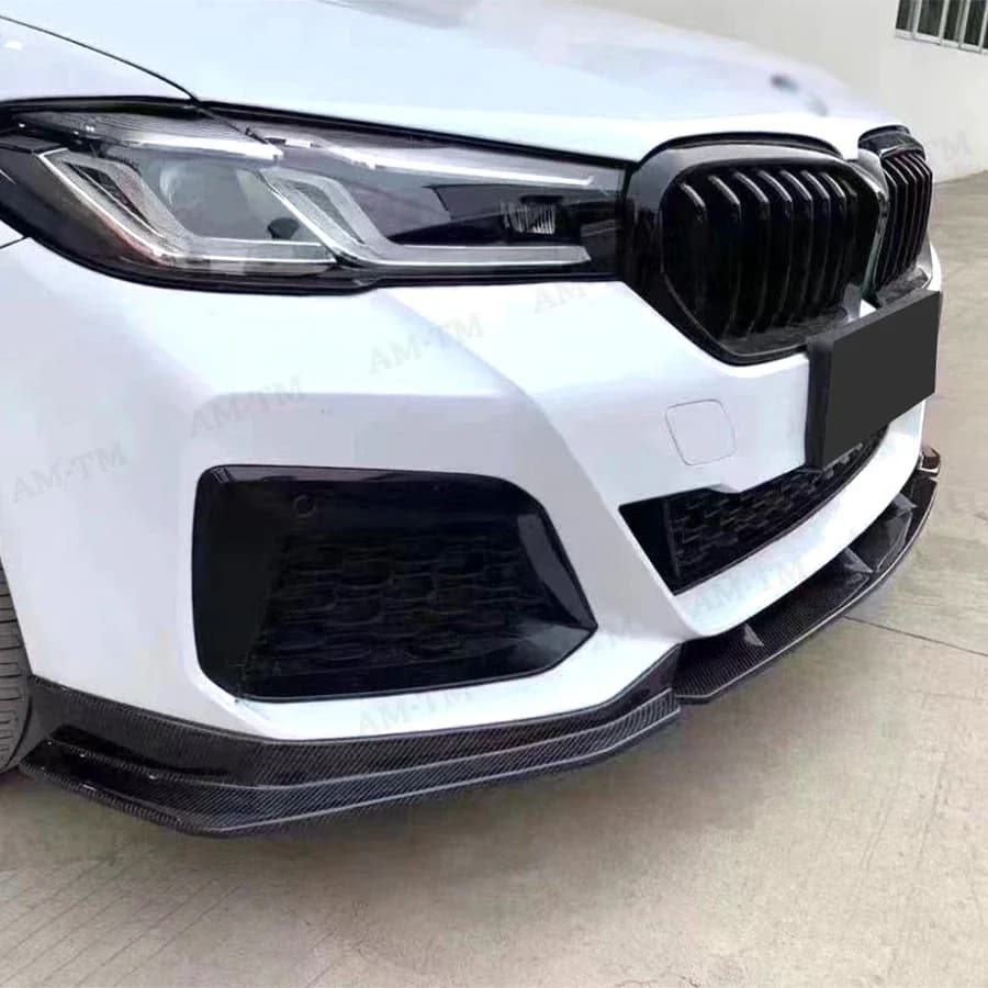 Per BMW Serie 5 G30 G38 530i 540i Stile FD 2021+ Spoiler Diffusore Anteriore in Fibra di Carbonio per Paraurti Auto