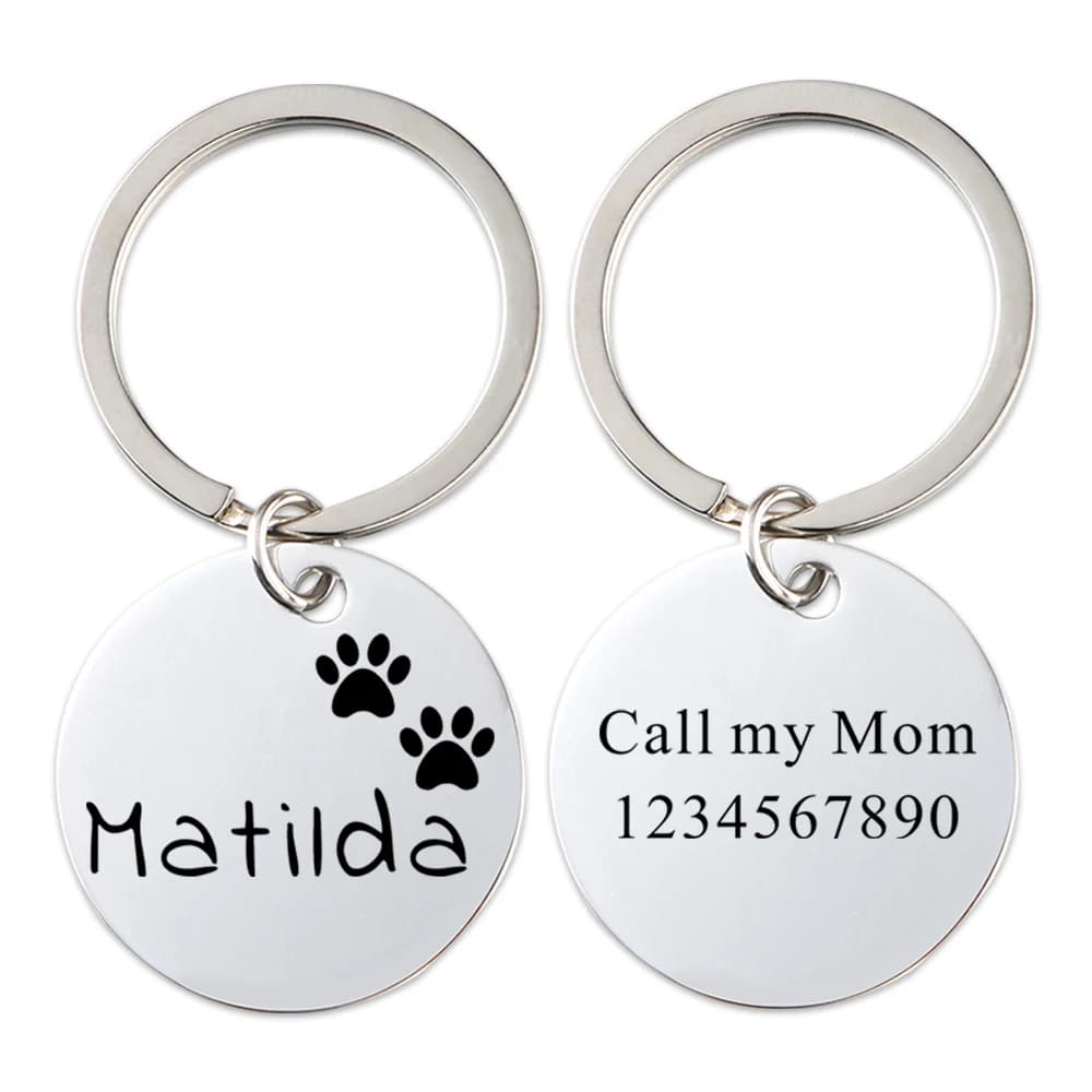 Targhetta identificativa per cani con incisione personalizzata targhetta identificativa per cuccioli di gatto personalizzata accessori per collare per cani da compagnia cani personalizzati targhette con nome anti-perso pendente