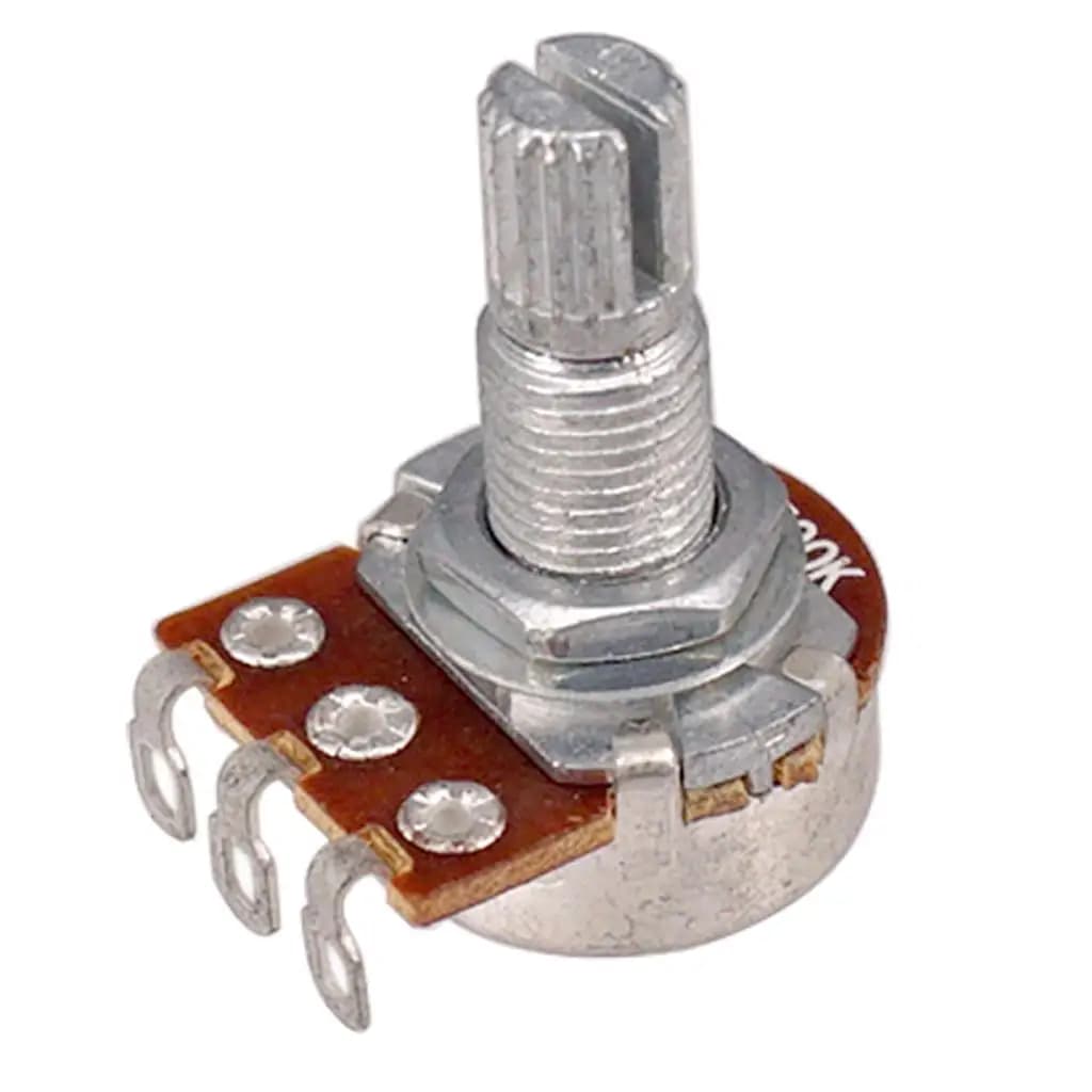 Potenziometro a slitta audio taper di dimensioni standard con interruttore di controllo per parti di ukulele, mandolino e chitarra
