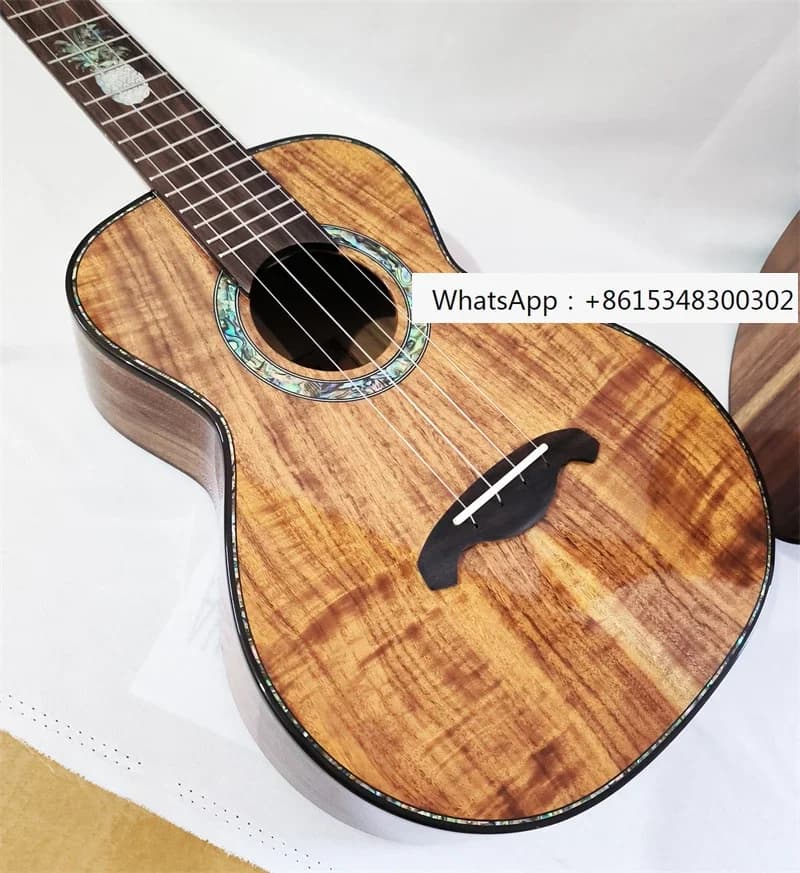 TIKIS TC02 ukulele in legno koa completamente massiccio, ukulele da concerto