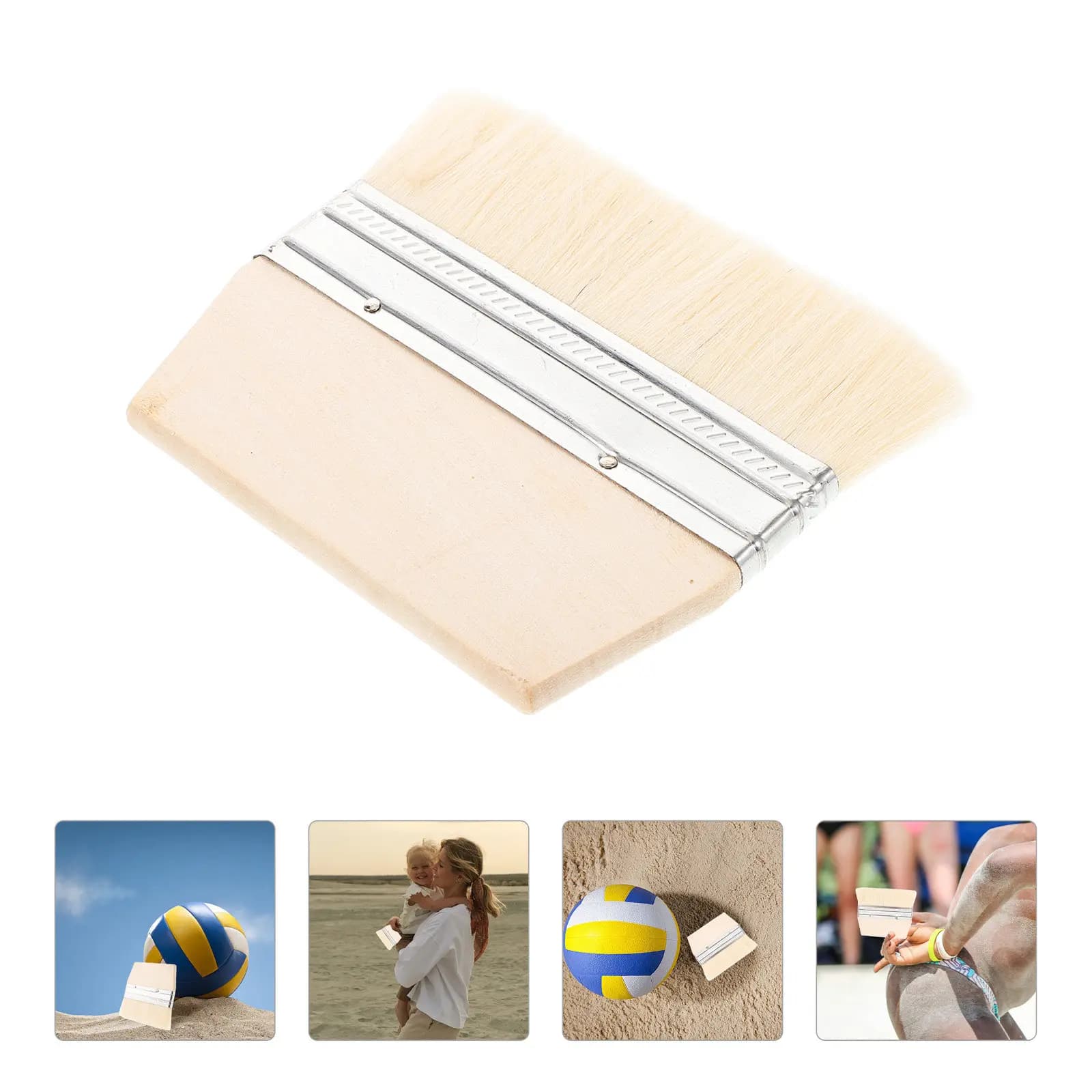 Portable Brush to Remove Sand from Beach, Soft Cleaner for Body and Foot, Multipurpose Brush for Beach Volley and Travel