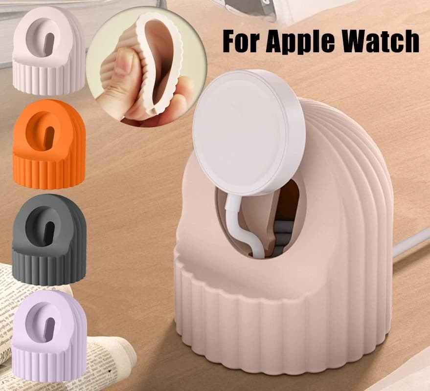 Supporto in Silicone + Cavo di Ricarica per Apple Watch Ultra 11 10 9 8 7 6 SE 5 4 3 2, Stazione di Ricarica per Iwatch 49 45 44 42 41 40 38
