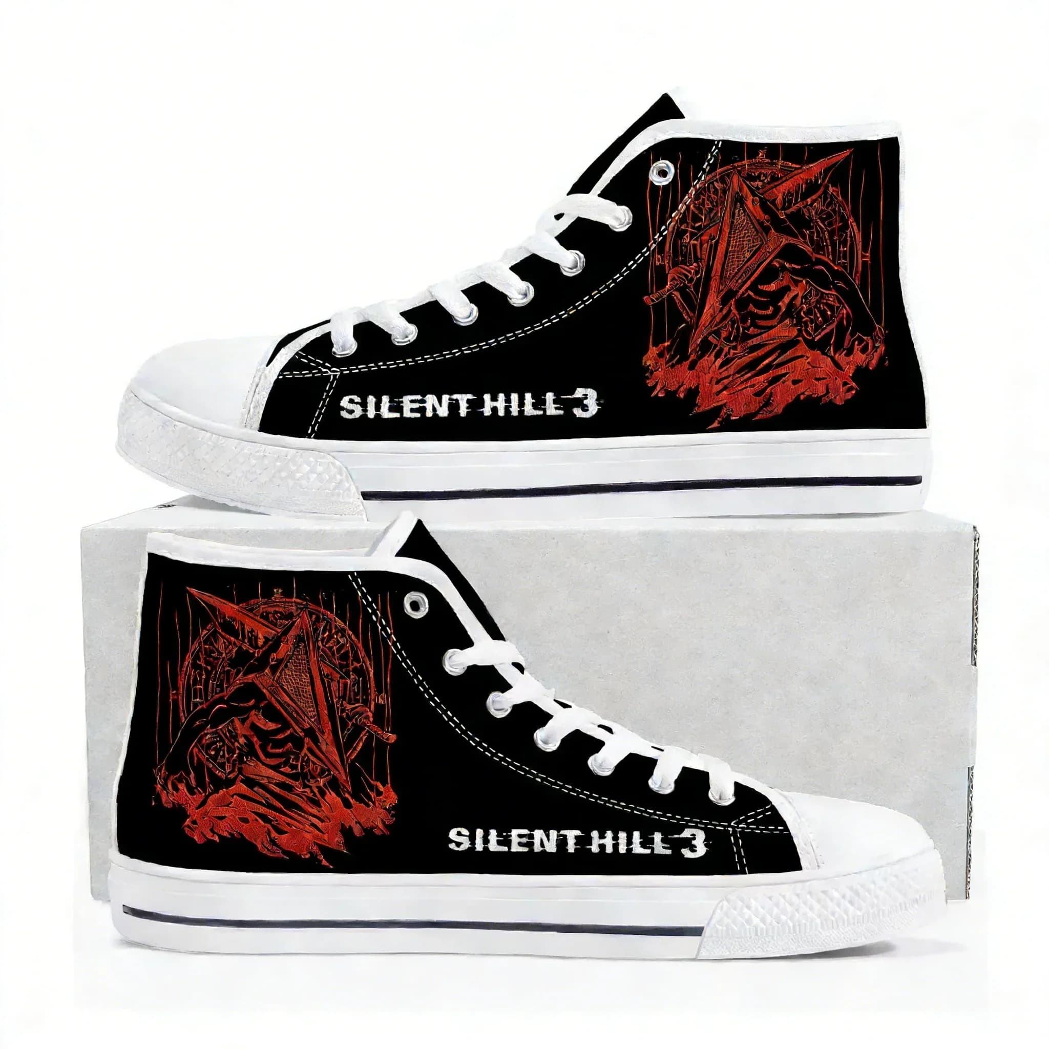 Silent Hill 3 High Top Sneakers Mens Womens Teenagers High Quality Canvas Sneaker Fashion Casual Couple Shoes Custom Made Shoes