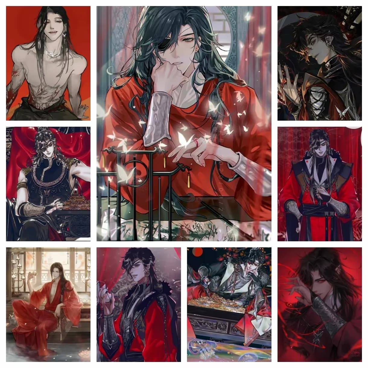 Kit Pittura Diamante 5D Heaven Official's Blessing Xie Lian & Huacheng, Mosaico Artistico, Punto Croce, Decorazione Casa, Regalo Fai da Te per Bambini