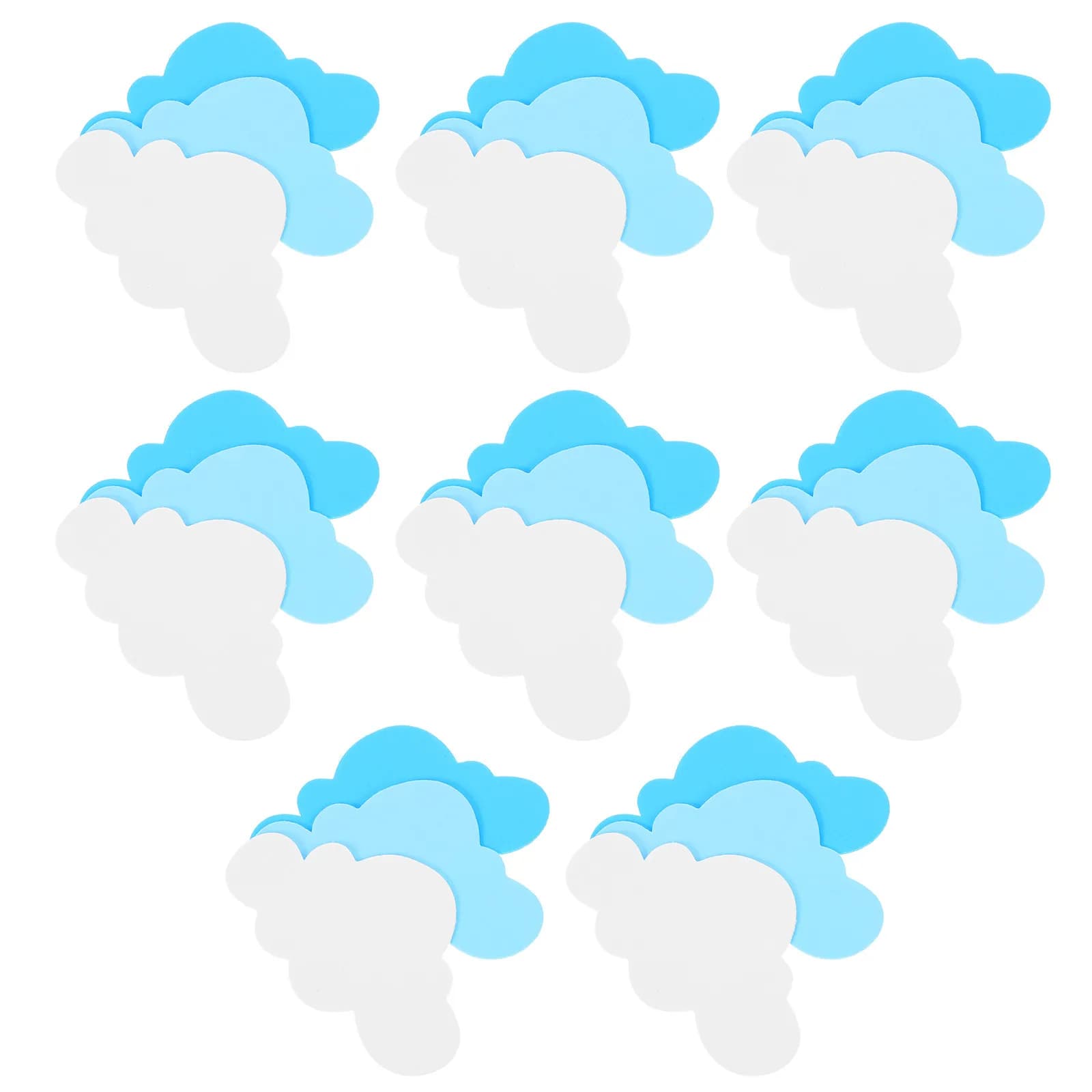 24Pcs Eva Cloud Wall Stickers Foam Decor for Kids DIY Projects Cards Scrapbooking Nursery Room Kindergarten Classroom Craft Kit