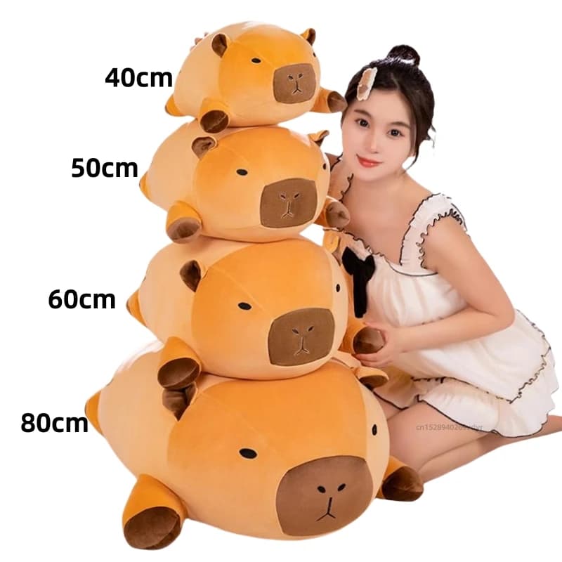 Nuovo 40-80 cm Sdraiato Capibara Animale Bambole Super Morbide Cuscino di Tiro Cuscino Posteriore Giocattoli Del Fumetto Ragazze Ragazzi Regali Di Natale Complementi Arredo Casa