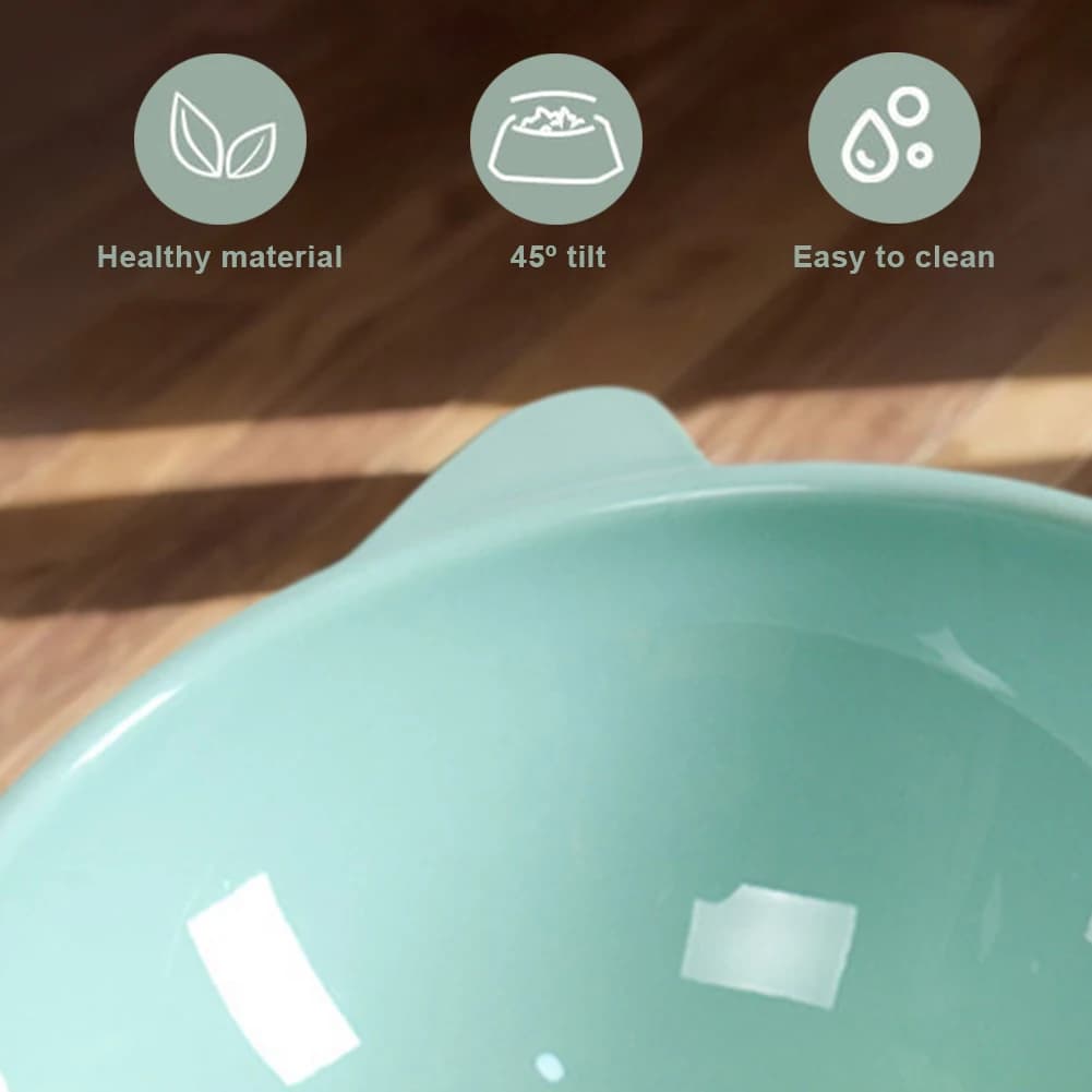 Tilted Cat Food Bowl Cat Food Dish Ergonomic Raised Cat Food Bowl Anti Vomiting Plastic Feeding Bowl Non Slip Pet Supplies