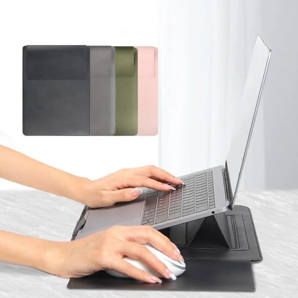 Custodia per laptop portatile da 13-15 pollici con supporto regolabile e tappetino per mouse, custodia ultra sottile antiurto per tablet HP/Dell/Surface