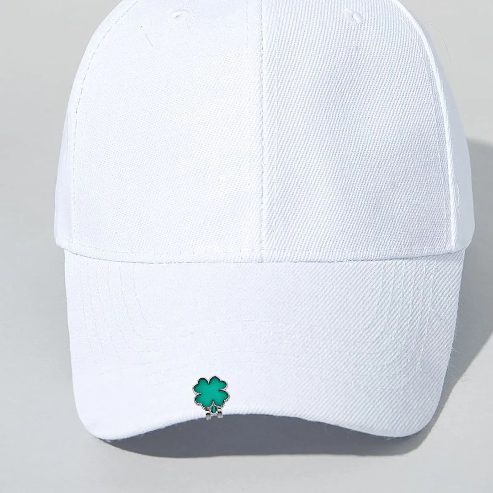 Clip per Cappello da Golf in Metallo a Forma di Trifoglio, Marcatore di Palline Staccabile, Accessori per Golf per Allenamento sul Green