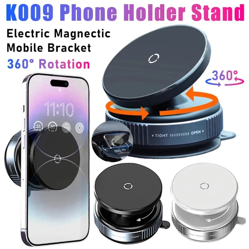Universal Magnetic Vacuum Car Phone Holder 360° Adjustable Foldable Holder Car Mounted Adsorption Bracket for All Smart Phone
