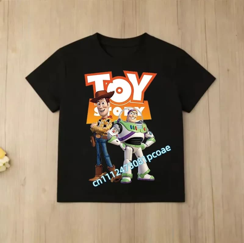 T-shirt Estiva 2026 Toy Mobilys - Maglietta Sportiva Casual per Bambini in Puro Cotone a Maniche Corte con Stampa Disney Cartoon