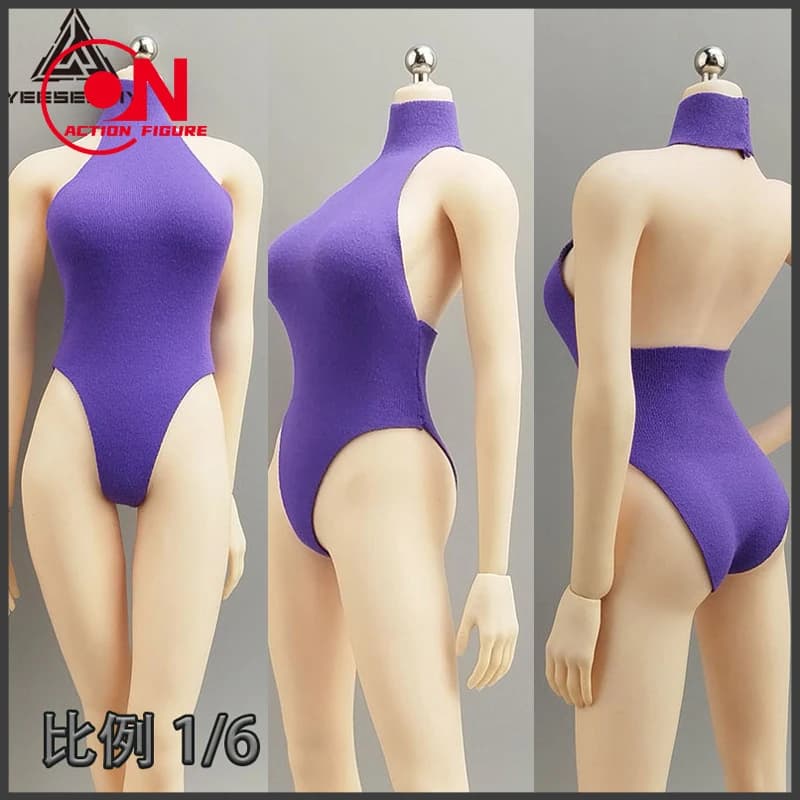 1/6 Scale Sexy High-neck Fitted Backless Short Dress Clothing Model Fit 12'' Female Action Figure Body doll