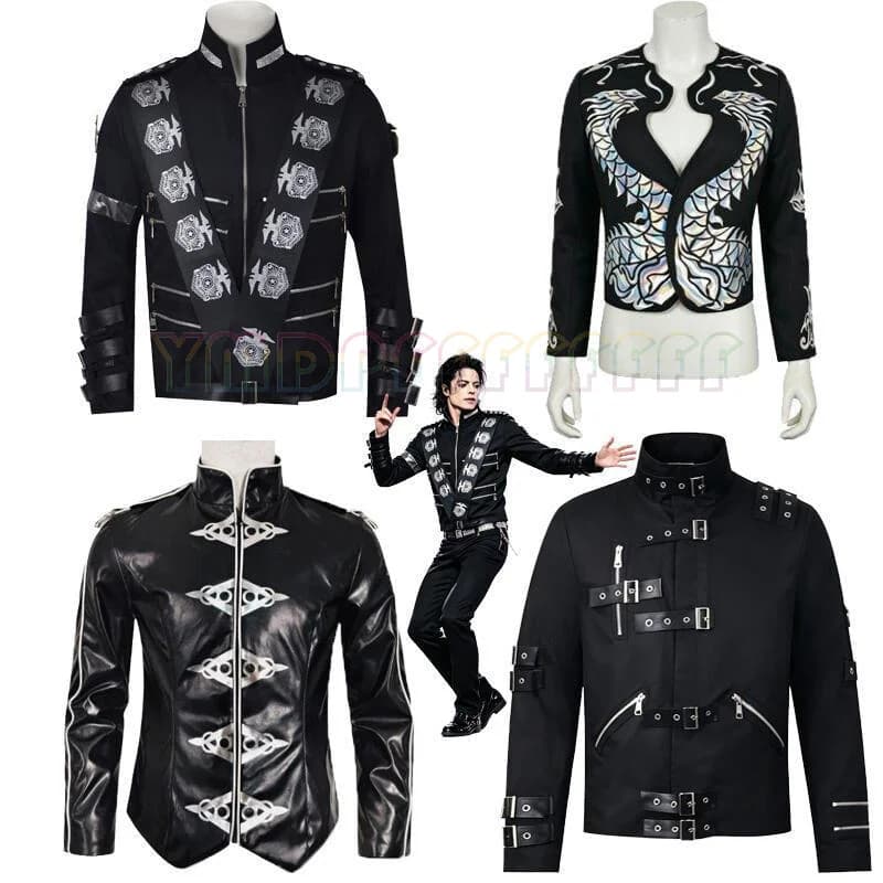 Halloween new MJ Michael jacket cosplay costume Michael concert stage 4 cosplay costumes wig Easter fantasy gift
