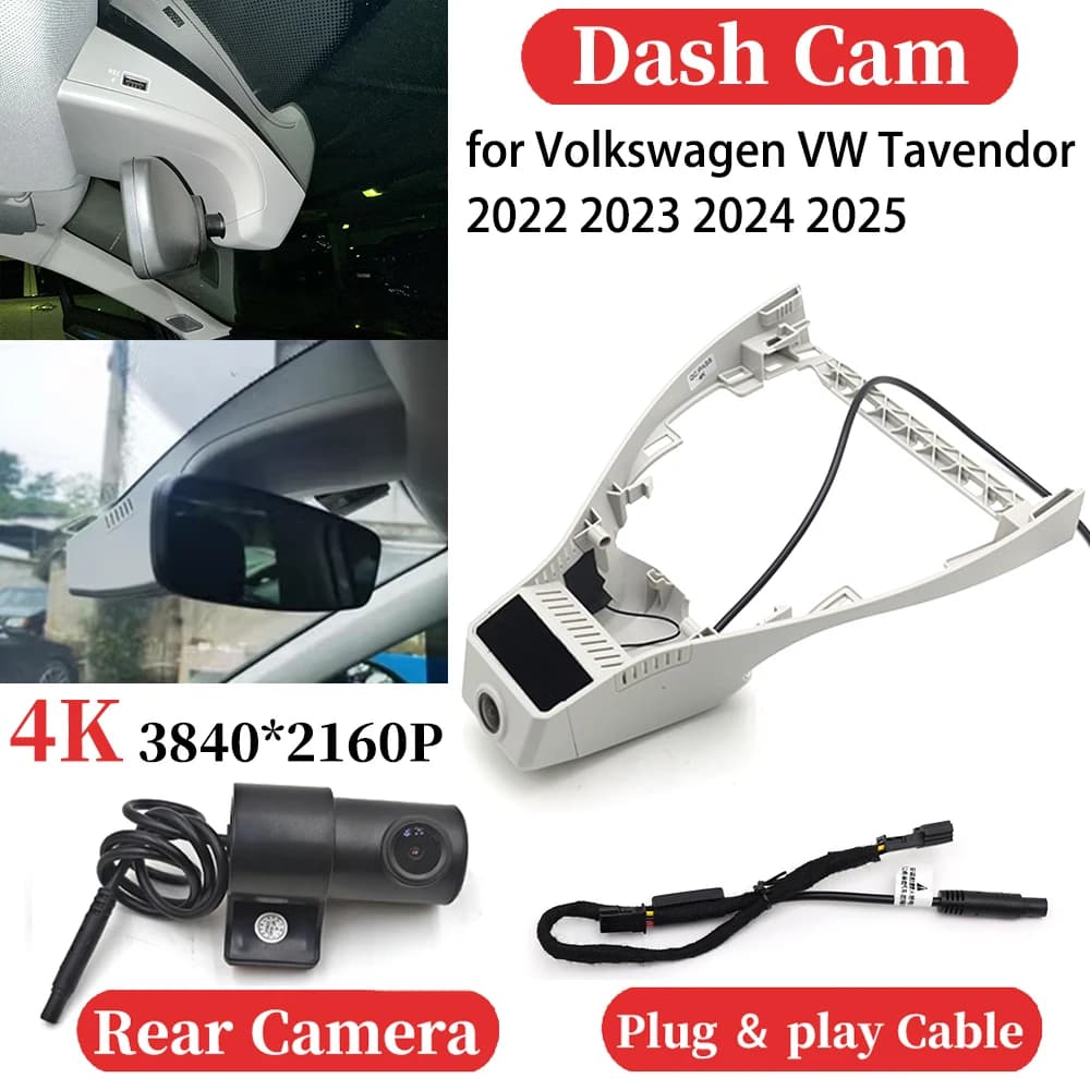 ZJCGO for Volkswagen VW Tavendor 2022 2023 2024 2025 UHD Car 4K Video Recorder DVR Dash Cam Dashboard Camera Night Vision