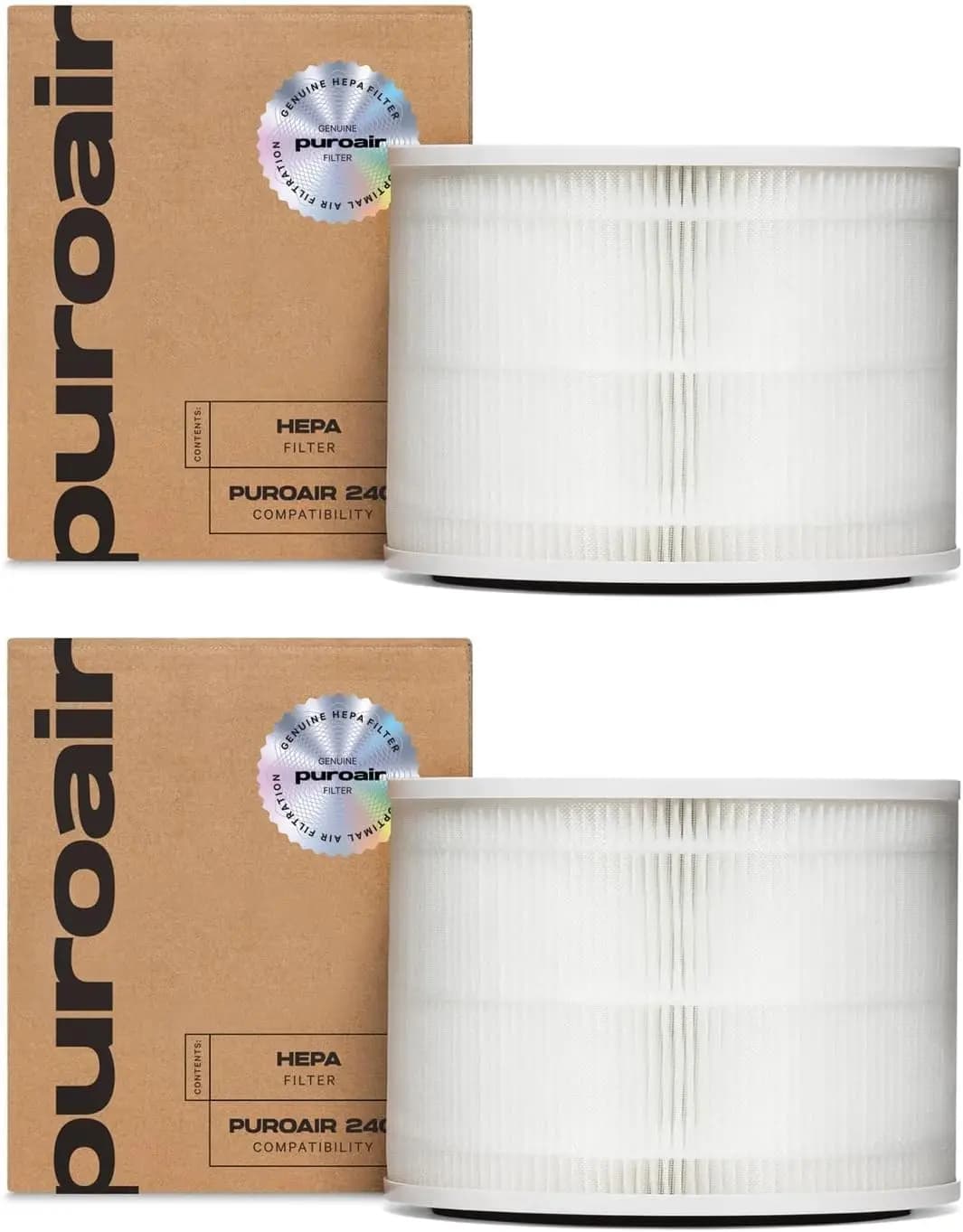 Filtro di ricambio per purificatore d'aria HEPA con CarbonTech, rimozione del polline, della polvere, del fumo e degli odori al 99,9% (confezione da 2)