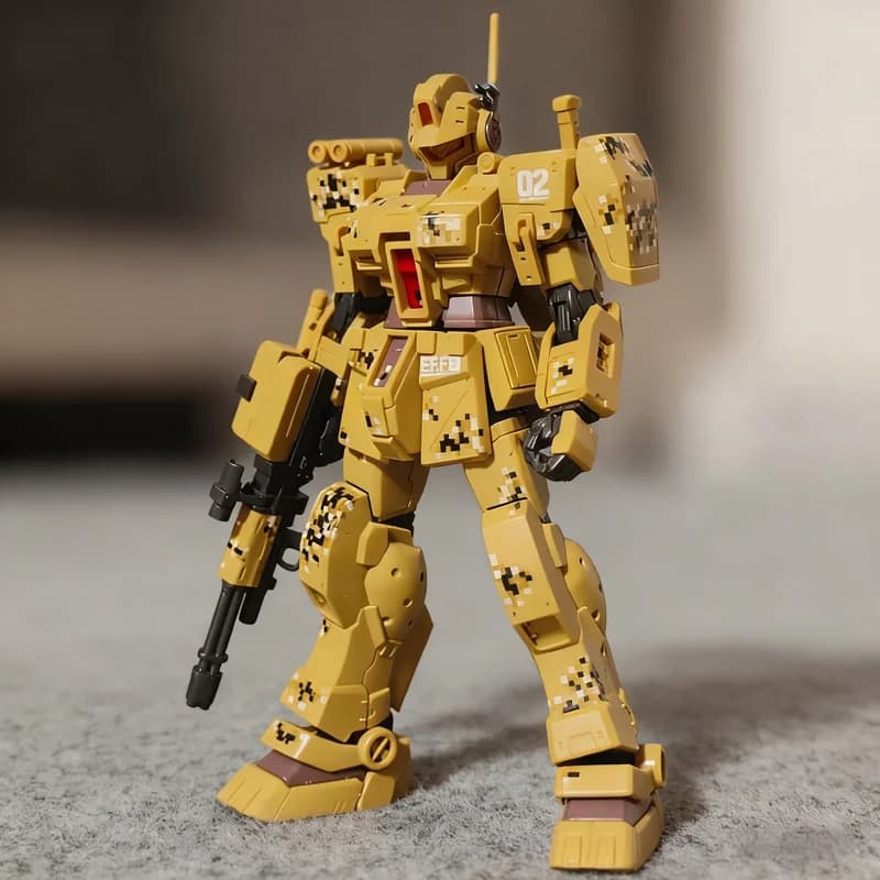 Assembly Model Kit XFS HG1/144 GM Spartan Desert Color Scheme Mech Action Figures Desktop Decoration Doll Puzzle Toy Gift