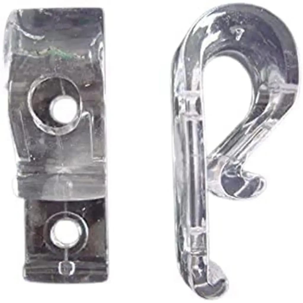 8-Shaped Clips Hooks with Screws and Plastic Pillars Clear Roller Blind Safety Loop Curtain Holder Window Curtain Accessories