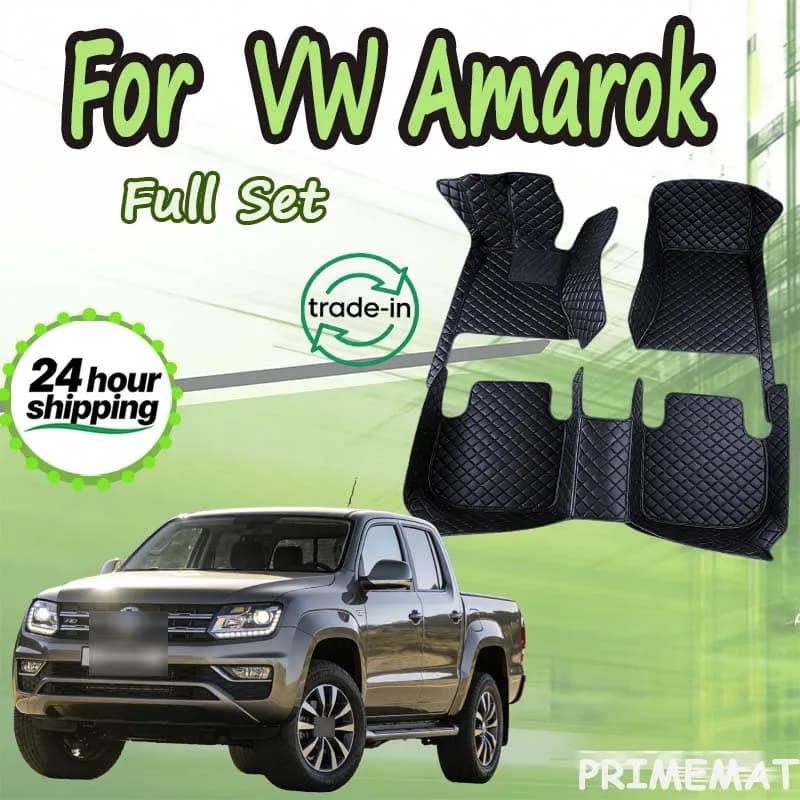 Car Mats Volkswagen VW Amarok 2010~2022, Car Interior Mats, Luxury Leather Accessories, Complete Set