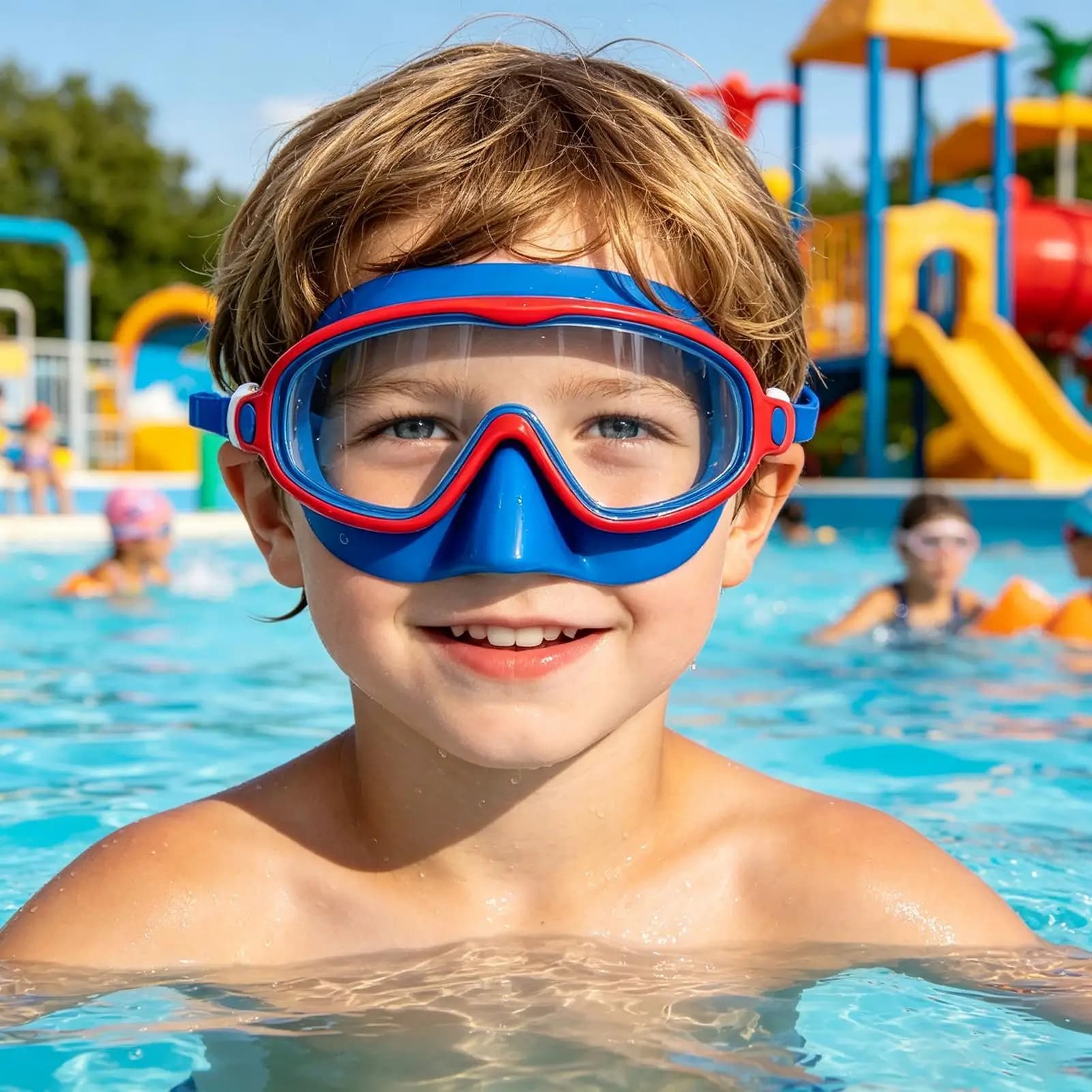 Occhialini da Nuoto Antiappannamento per Bambini, Protezione UV, Maschera per Sport Acquatici, per Spiaggia, Piscina, Immersioni, Snorkeling, Estate