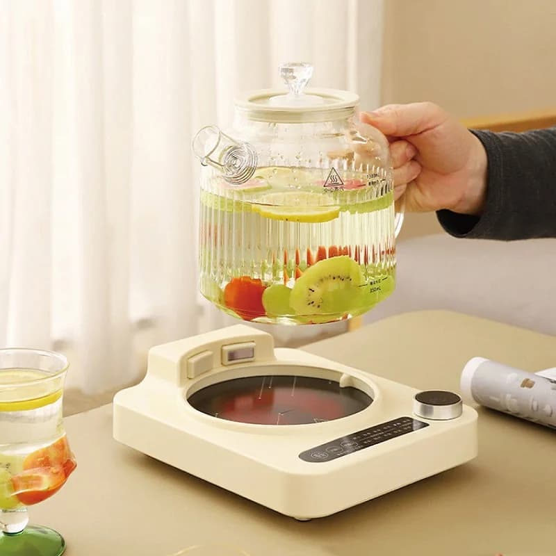 1.3L Smart Electric Kettle, Office Glass Teapot, Multifunction, With Timer, Heating cooker and Water kettle