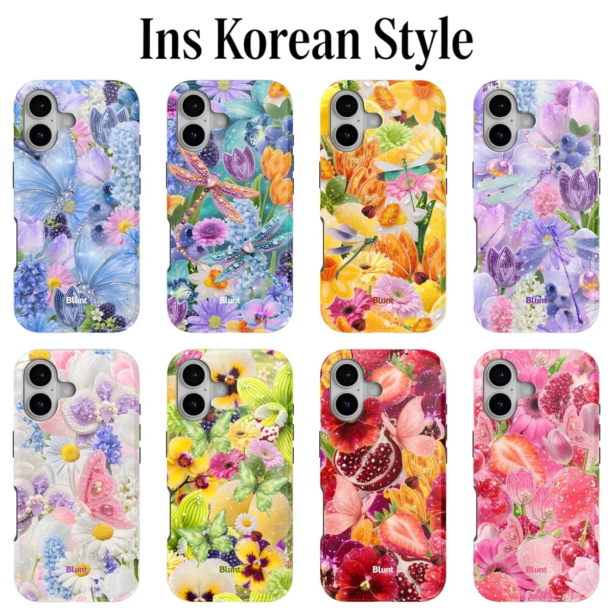 Luxury Clmj Retro Floral Phone Case for IPhone 17 17e 16e 16 15 14 13 12 11 X XS XR 7 8 Air Pro Max Plus Double-layer Back Cover