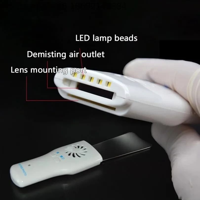 With hair dryer and anti-fog dental orthodontic reflector, stainless steel camera mirror is in stock.