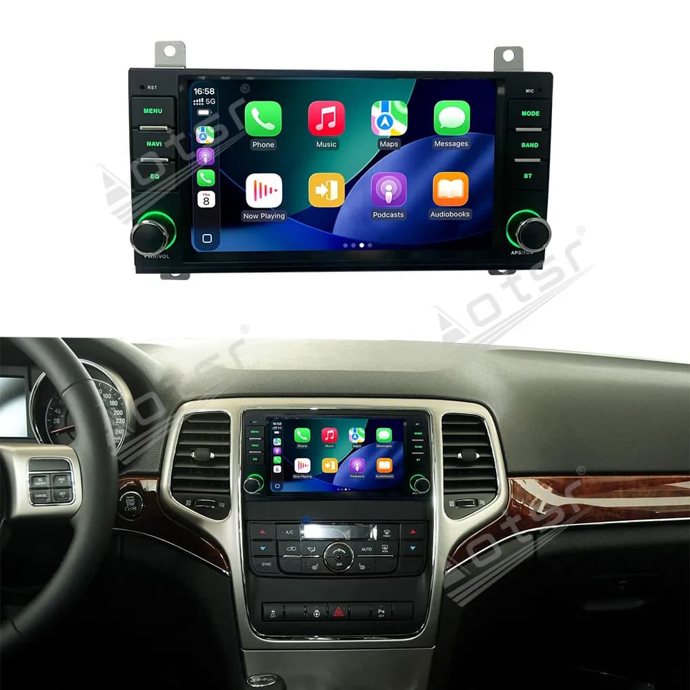 Autoradio Android 14 con Schermo Touch da 7 Pollici per Jeep Grand Cherokee 2008-2013, Lettore Multimediale Video, Navigazione GPS, Carplay Wireless