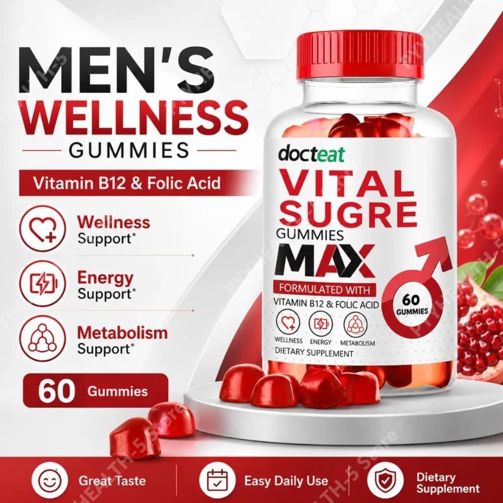 Gommose di Vitamina B12 e Acido Folico per Uomini, 60 Pezzi Masticabili con Aceto di Mele e Supplemento di Barbabietola per Energia e Vitalità