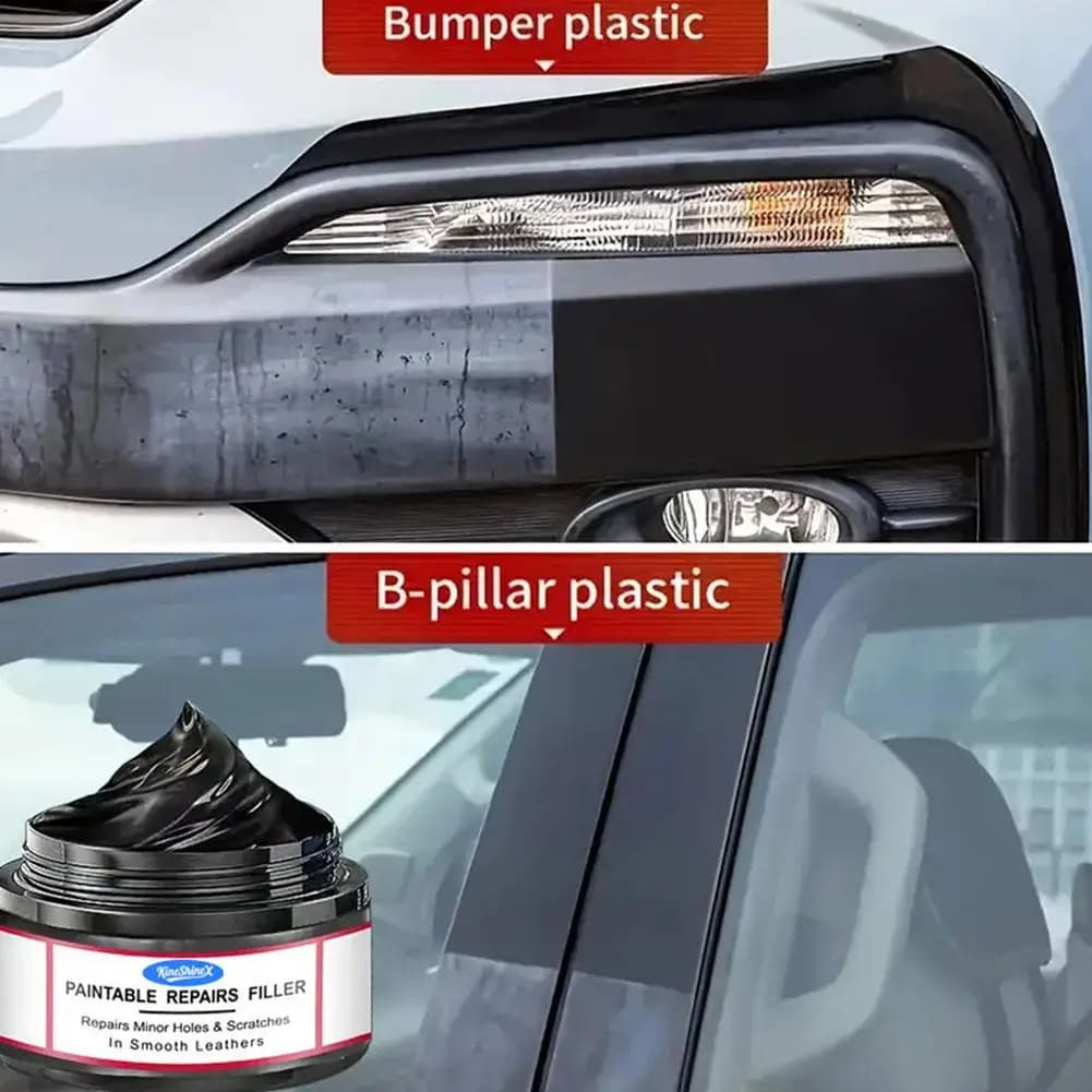 Restauratore di plastica per auto Ritorno al nero lucido Ricondizionamento automobilistico Cera Gomma plastica Riparazione Crema di riparazione automatica Cura dello smalto X1X3