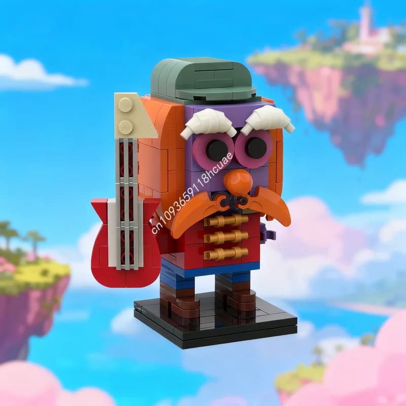 179 Pezzi MOC Brickheadz Floyd Pepper Muppets Electric Mayhem, Blocchi da Costruzione, Regalo di Natale, Gioco Educativo