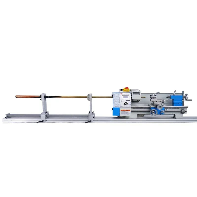 Per TC210 Macchina per tornio per stecche da biliardo Macchina per riparazione stecche da biliardo Macchina per tornio manuale in metallo con letto di estensione in lega di alluminio