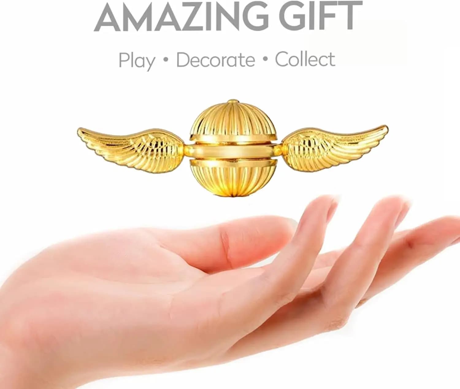 Fidget Spinner in Metallo a Forma di Sfera per Bambini, Giocattolo Antistress e Antiansia, Strumento Sensoriale Decorativo, Regalo Fantastico per Ragazzi