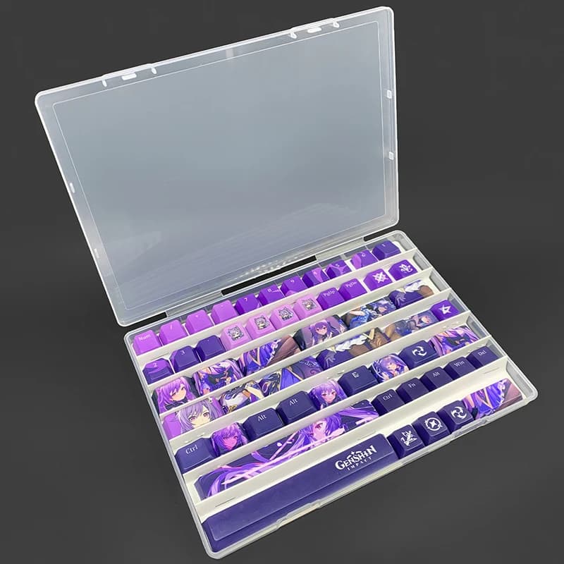 Anti-dust display box with mechanical keyboard cover with transparent storage tray