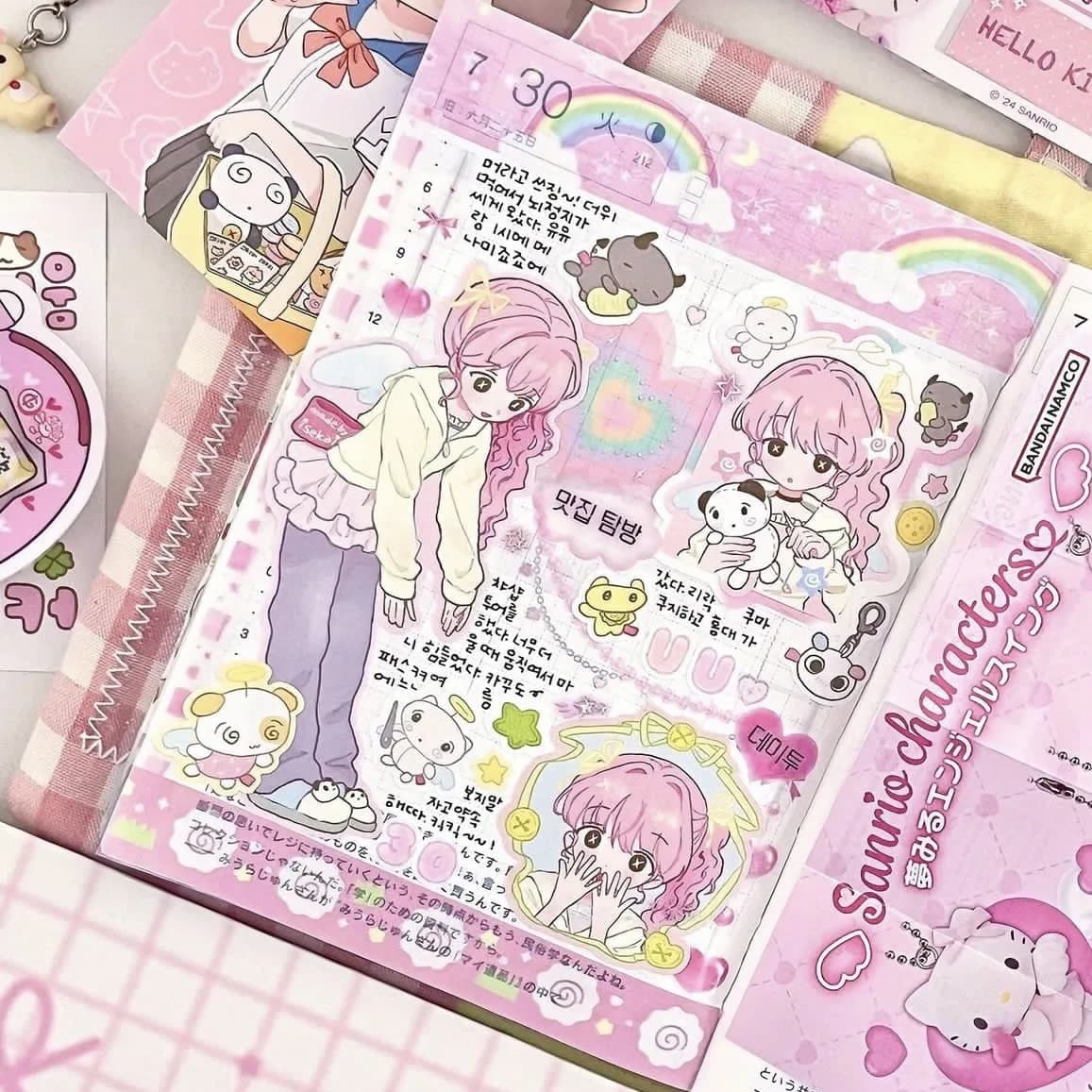 Adesivi Coreani Ins di Tendenza per Ragazze, Personaggi Carini Gooka, Decorazione Creativa per Diari e Lavoretti Fai-da-te, Essenziale per il Craft