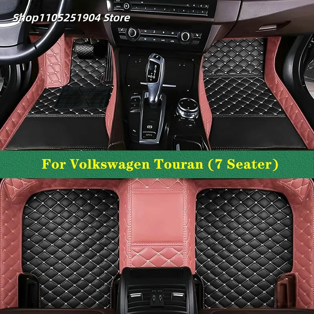 Tappeti Auto Tappetini Per Volkswagen Touran (7 Posti) 2015 2014 2013 2012 2011 2010 2009 Tappetino Auto Accessori Interni
