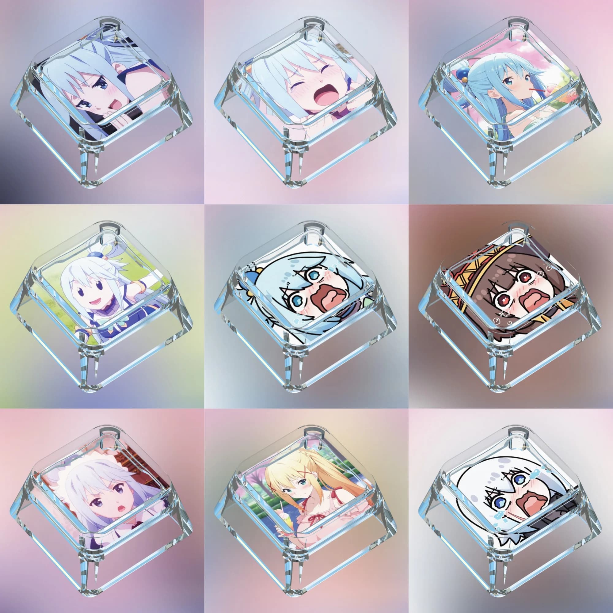 Fai da te Goddess Story Aqua Darkness Tastiera meccanica Copritasti Tastiera meccanica ad asse incrociato Copritasti personalizzati per PC Giocattoli regalo