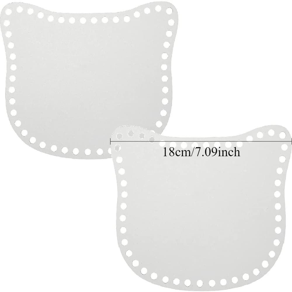1PC Kit di tavole in tessuto acrilico Borsa trasparente Base inferiore Pratica borsa Shaper Modello all'uncinetto Fiore protettivo per gatti