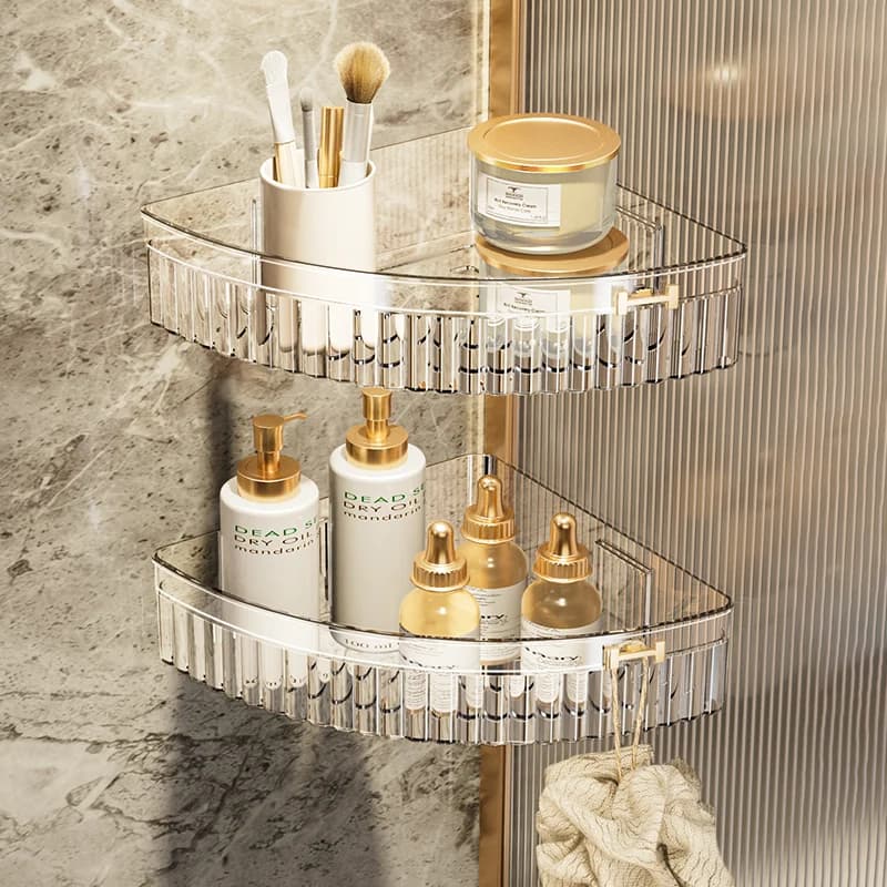 Storage rack, triangular wall hanging, non perforated bathroom rack, corner storage box bathroom organizer bathroom accessories