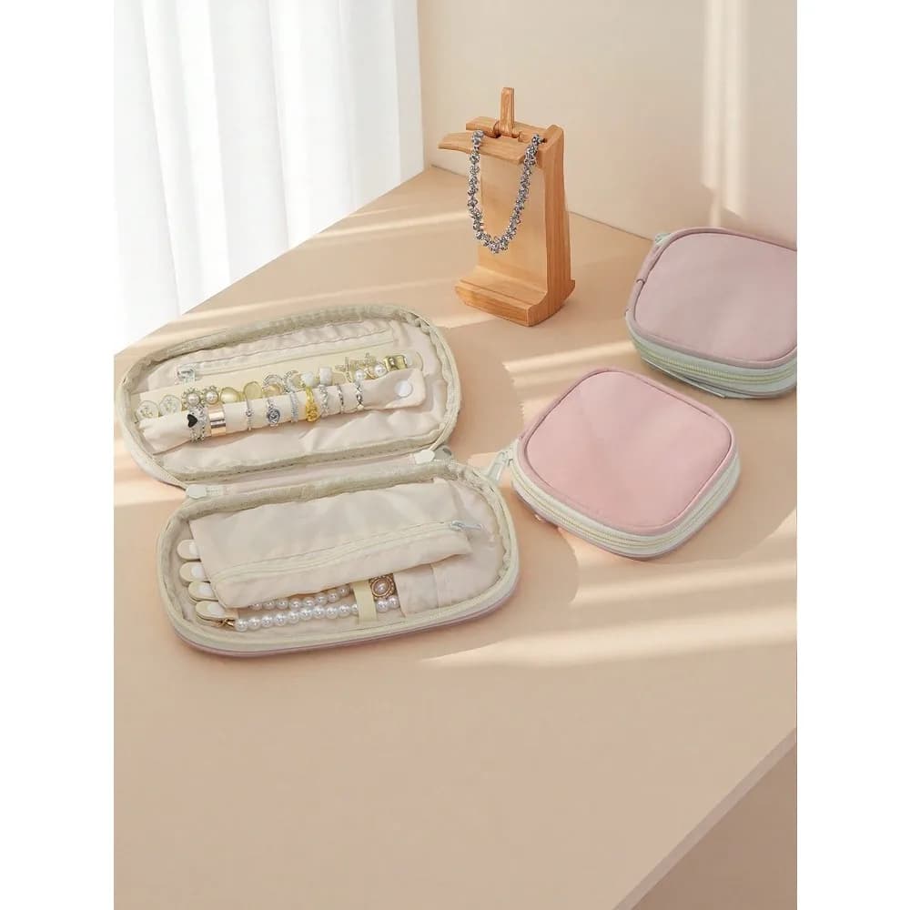 1 pz Nuova Borsa Porta Gioielli alla Moda, Scatola Organizer da Viaggio per Gioielli, Espositore per Orecchini