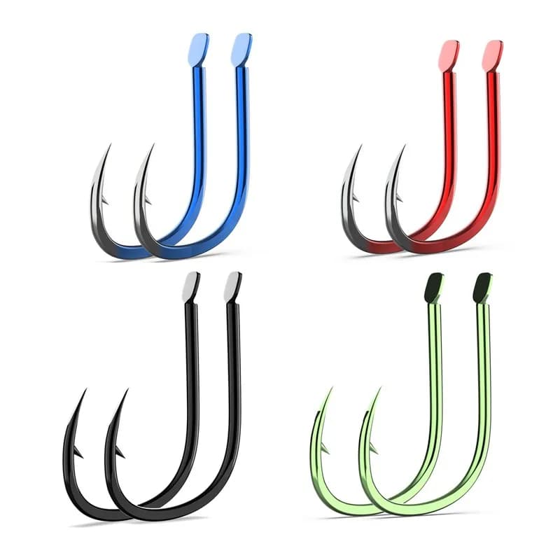 50 pezzi ami da pesca piatti esche da pesca spinate in mare gambo becco supporto esca viva pesca alla carpa jig vermi ganci accessori attrezzatura