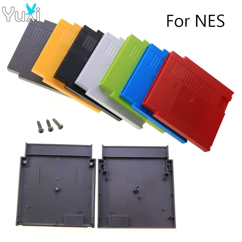 YuXi 60pin to 72pin Converter Storage Box Plastic Case Cover Game Cartridge Shell For NES With 3 Screws