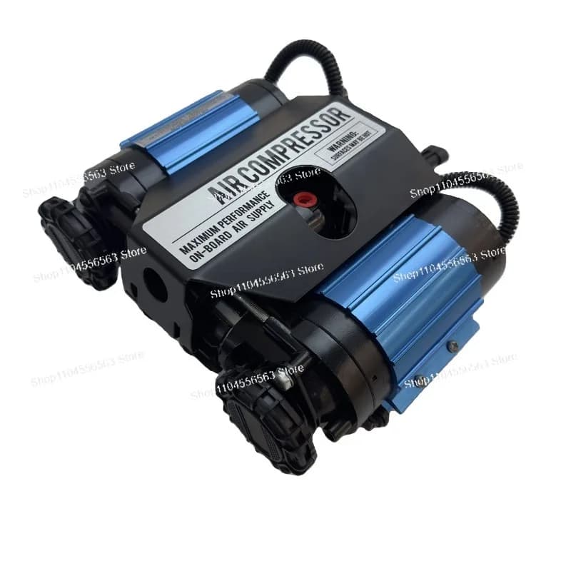 Compressore d'aria per auto a doppio cilindro per impieghi gravosi, gonfiatore pneumatici 4x4 per pneumatici di veicoli, attrezzi da garage