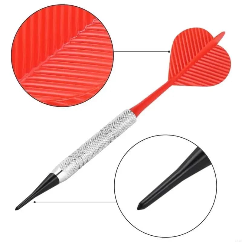 Iron Nickel Plated Shaft Plastic Flight Safe Darts Soft Darts Set with 100 Tips