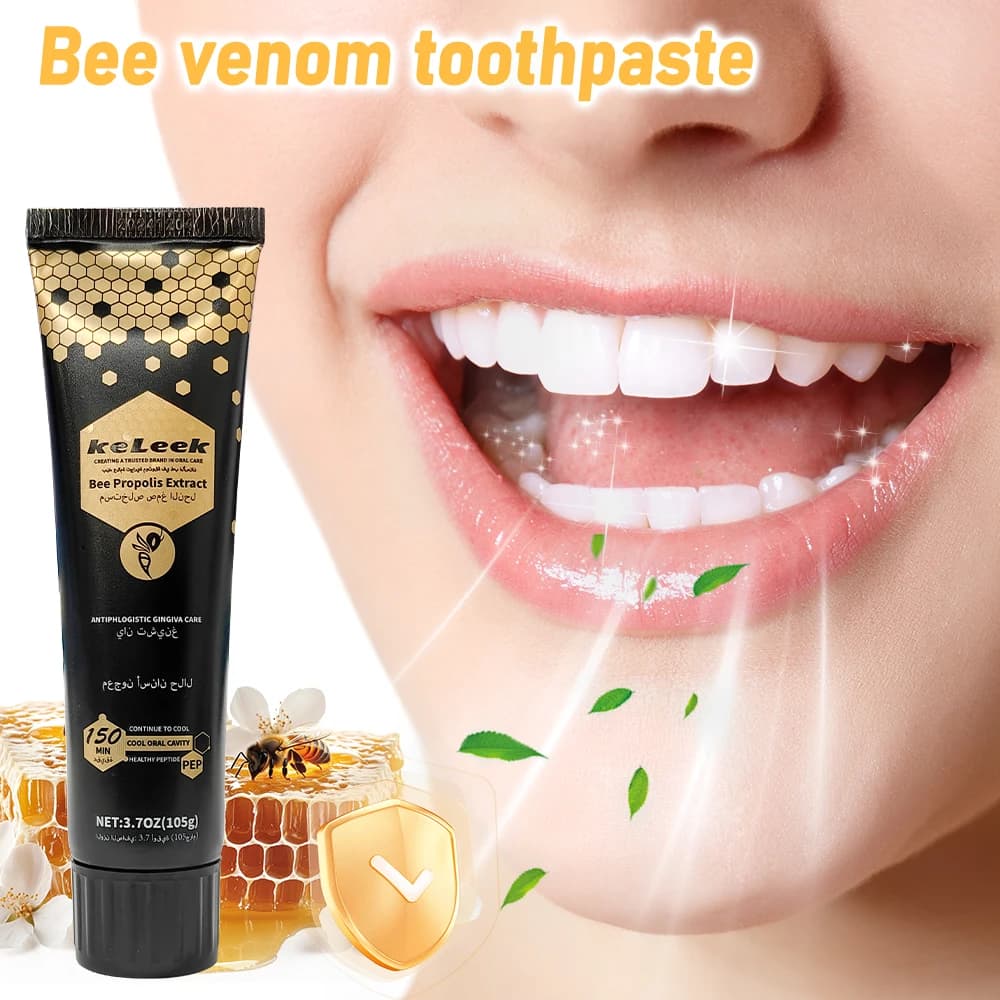 Whitening Toothpaste Deep Cleaning Brighter Teeth Fresh Breath Gum Health gargle Bee Propolis Extract Toothpaste 105g KeLeek