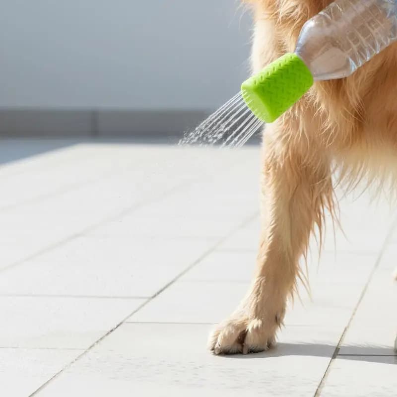 Portable Silicone Pet Shower Head Bottle Cap Bathing Sprinkler Perfect for Beach Outdoor Dog Cat Washing Grooming
