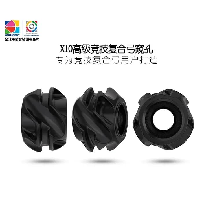 SANLIDA X10 Peep Sight per Arco Compound, 37-45 Gradi, Alluminio CNC6061, per Tiro al Bersaglio, Competizioni di Tiro con l'Arco e Puntamento