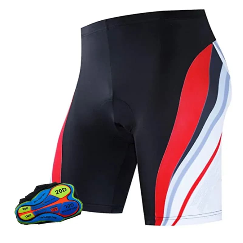Pantaloncini da ciclismo neri da uomo MTB bici da bicicletta 20D bavaglino imbottito pantaloncini MTB pantaloncini da bicicletta elastici pantaloni