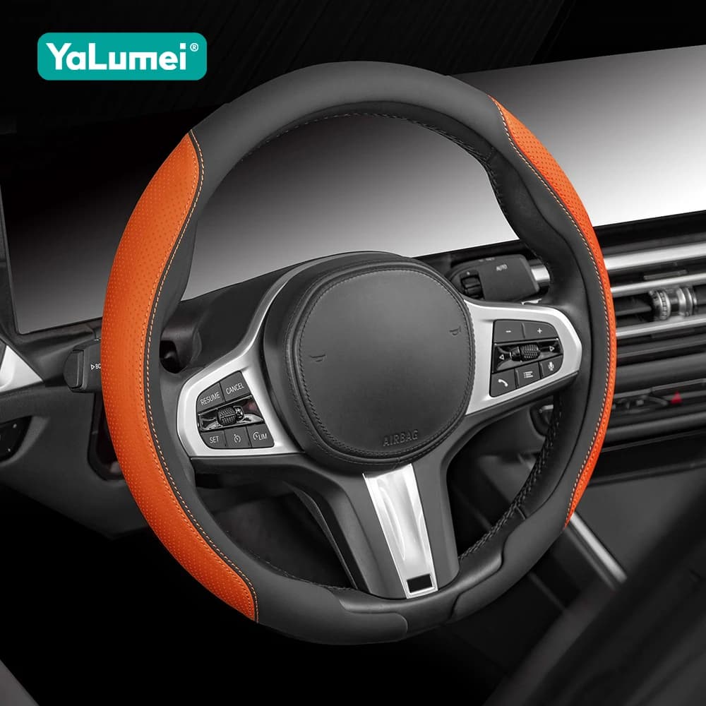 For Audi A1 8X A3 8L 8P 8V 8Y A4 B6 B7 B8 B9 B10 A5 A6 C5 C6 C7 C8 A7 TT 8N 8J Q3 Q5 8R FY Q7 4L 4M Q8 Car Steering Wheel Cover