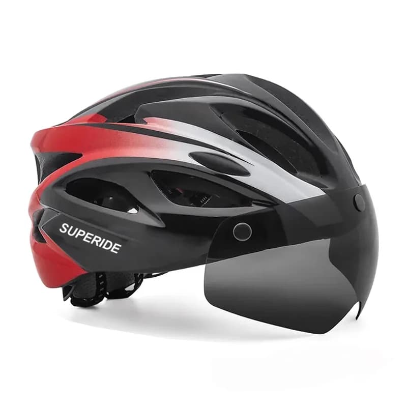 SUPERIDE Women's Cycling Helmet for Men with Goggles and Sun visor Cycling Helmet MTB Ultralight Mountain Bike Helmet for Outdoor Road Bike