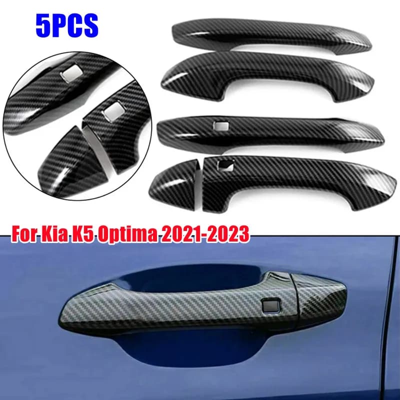1 Set Per LHD Kia K5 Optima 2021 2022 2023 Maniglia Della Porta Esterna Telaio di Copertura Modanatura Trim ABS Adesivo Protettivo Accessori